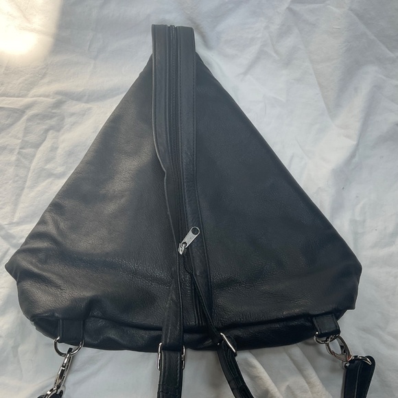Anita Jackel Trifold Leather Backpack Sling Bag - Picture 2 of 14